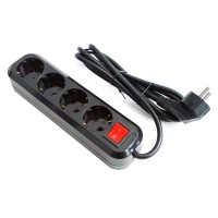 SP4B-330. Сетевой фильтр 4 розетки, 3м черный. 5bites