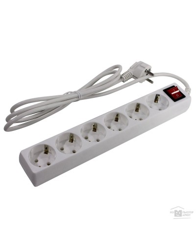 SP6W-230. Сетевой фильтр 6 розеток, 3м, белый. 5bites в Ростове-на-Дону