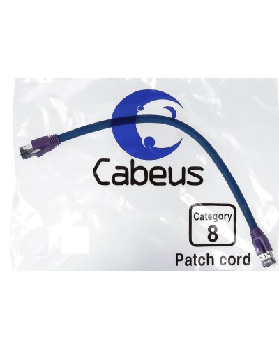 PC-SSTP-RJ45-Cat.8-0.3m-LSZH (9699c), серый. Патч-корд медный. CABEUS в Ростове-на-Дону