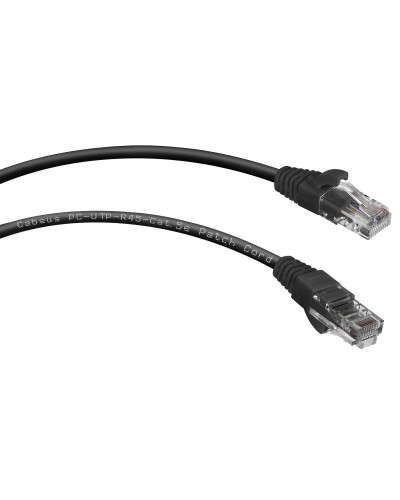 PC-UTP-RJ45-Cat.5e-0.15m-BK (8990c), чёрный. Патч-корд медный. CABEUS в Ростове-на-Дону