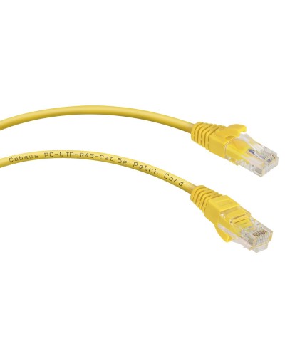 PC-UTP-RJ45-Cat.5e-0.15m-YL (8985c), желтый. Патч-корд медный. CABEUS в Ростове-на-Дону