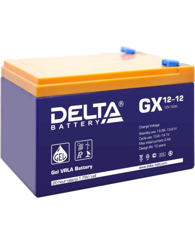 Delta GX 12-12. Аккумулятор герметичный свинцово-кислотный. Delta в Ростове-на-Дону