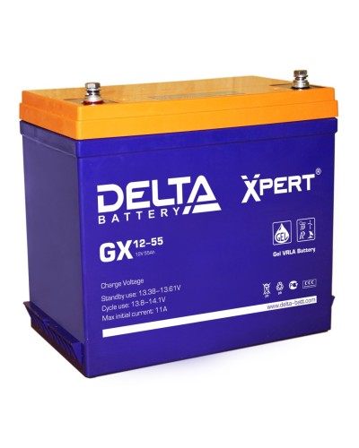 Delta GX 12-55. Аккумулятор герметичный свинцово-кислотный. Delta в Ростове-на-Дону