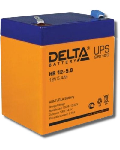 Delta HR 12-5.8. Аккумулятор герметичный свинцово-кислотный. Delta в Ростове-на-Дону