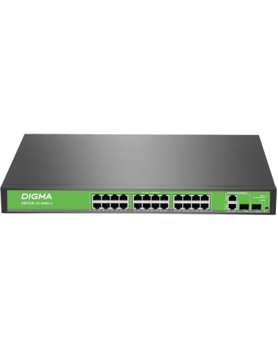 DSP224F-2C-R400 DSP224F-2C-R400 V1 (L2) 24х100Мбит/с 2хКомбо(1000BASE-T/SFP) 24PoE 24PoE+ 400W. Коммутатор с питанием по PoE. Digma в Ростове-на-Дону