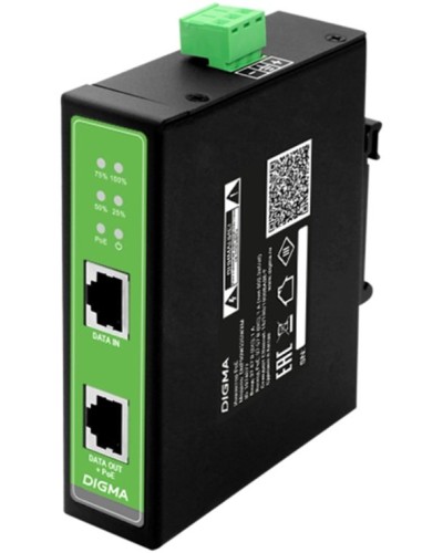 DNP90W48GDXM 10/100/1000BASE-T 90Вт 37-57В(DC). Инжектор PoE. Digma в Ростове-на-Дону
