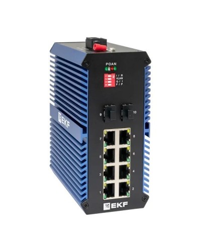 TSX-U-2GX/SFP-8GTP. Промышленный неуправляемый коммутатор. EKF в Ростове-на-Дону