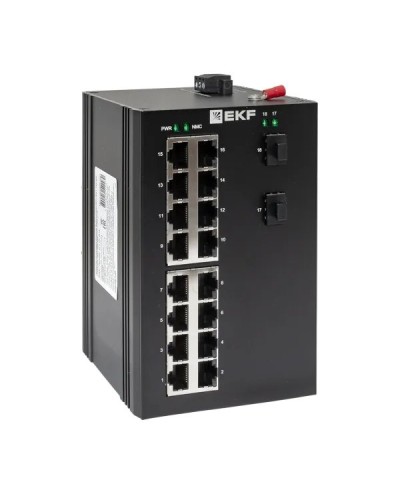 TSX-U-2GX/SFP-16GT. Промышленный неуправляемый коммутатор. EKF в Ростове-на-Дону