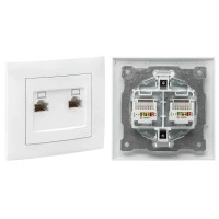 Валенсия розетка комп RJ-45 2-местная (EWK02-035-10). Розетка комп RJ-45 2-местная. EKF