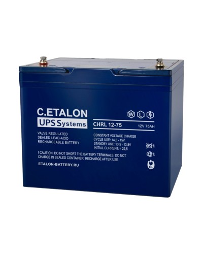 C.ETALON CHRL 12-75. Аккумулятор герметичный свинцово-кислотный. ETALON в Ростове-на-Дону