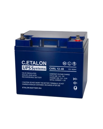 C.ETALON CHRL 12-40. Аккумулятор герметичный свинцово-кислотный. ETALON в Ростове-на-Дону