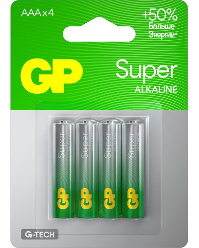 GP Super Alkaline 15A AA (GP 15AA21-2CRSBC4), упак. 4 шт. БЛИСТЕР. Алкалиновые батарейки. GP Batteries в Ростове-на-Дону