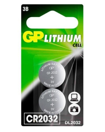 GP Lithium CR2032 (GP CR2032-2CRU2), упак. 2 шт. БЛИСТЕР. Литиевые дисковые батарейки. GP Batteries в Ростове-на-Дону