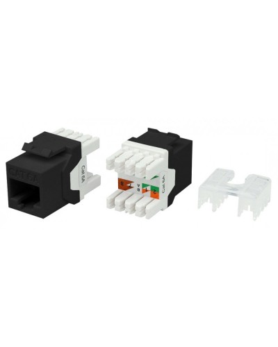 KJ8-8P8C-C6A-180-BK. Вставка Keystone Jack RJ-45. Hyperline в Ростове-на-Дону