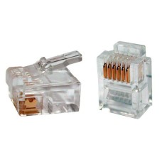 PLUG-6P6C-P-C2-100 (100 шт). Разъем RJ-12. Hyperline