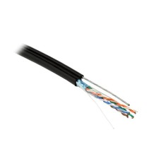 FUTP4-C5E-S24-2SW-OUT-PE-BK-500. Кабель «витая пара» (LAN) для структурированных систем связи. Hyperline