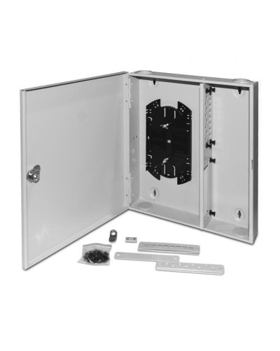 FO-WBX-4xSLT-W140H42-32UN-GY. Кросс оптический настенный. Hyperline в Ростове-на-Дону