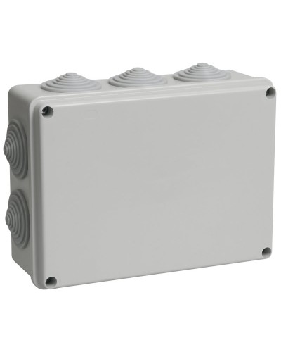 Коробка распаячная КМ41244 190х140х70 открытой проводки IP55 10 гермовводов серая (UKO11-190-140-070-K41-55). Коробка распаячная безгалогенная (HF). IEK в Ростове-на-Дону
