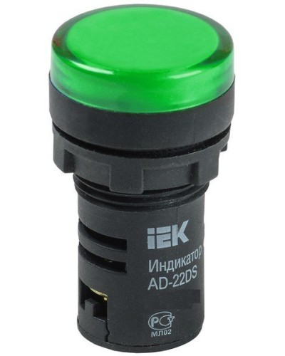 Лампа AD22DS (LED) матрица D22мм зеленый 12В AC/DC (BLS10-ADDS-012-K06). Светосигнальный индикатор. IEK в Ростове-на-Дону