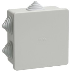 Коробка распаячная КМ41235 85х85х40 открытой проводки IP44 6 гермовводов серая (UKO11-085-085-040-K41-44). Коробка распаячная безгалогенная (HF). IEK