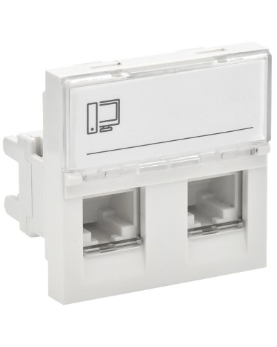 Розетка RJ45 кат.5E PRIMER РКИ-22-00-П-5 белый IEK (PR-KK40D-RI-0-2-2C5EU-K01). Розетка RJ-45. IEK в Ростове-на-Дону