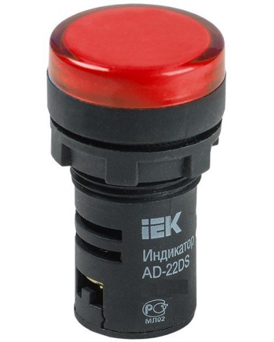 Лампа AD22DS (LED) матрица D22мм красный 24В AC/DC (BLS10-ADDS-024-K04). Светосигнальный индикатор. IEK в Ростове-на-Дону