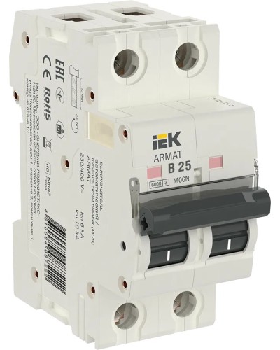 M06N 2P B 25А 6кА ARMAT (AR-M06N-2-B025). Автоматический выключатель. IEK в Ростове-на-Дону