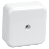 Коробка распаячная КМ41206-01 50х50х20 открытой проводки (4 клеммы 3 мм²) белая (UKO10-050-050-020-K01). Коробка распаячная безгалогенная (HF). IEK