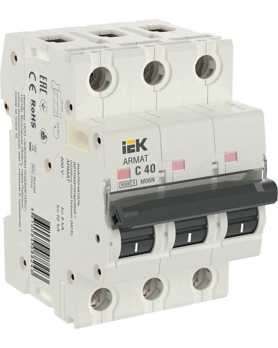 M06N 3P C 40А 6кА ARMAT (AR-M06N-3-C040). Автоматический выключатель. IEK в Ростове-на-Дону