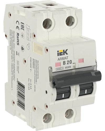 M06N 2P B 20А 6кА ARMAT (AR-M06N-2-B020). Автоматический выключатель. IEK в Ростове-на-Дону