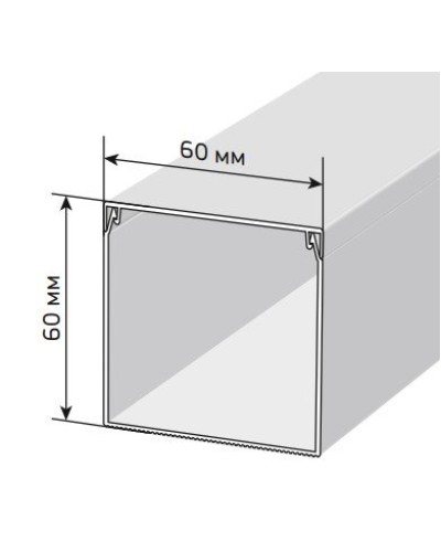 Короб 60х60 ЭЛЕКОР (CKK10-060-060-1-K01). Кабель-канал с двойным замком. IEK в Ростове-на-Дону
