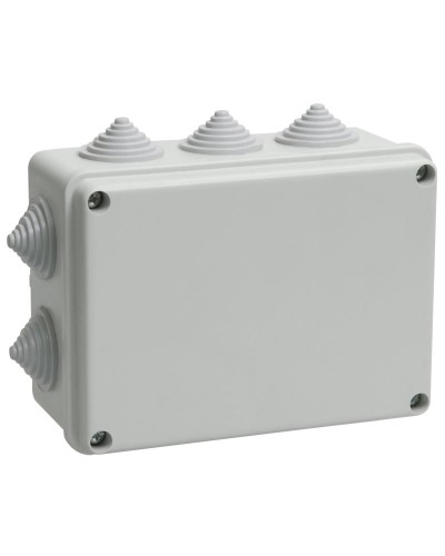 Коробка распаячная КМ41242 150х110х70 открытой проводки IP55 10 гермовводов серая (UKO10-150-110-070-K41-55). Коробка распаячная безгалогенная (HF). IEK в Ростове-на-Дону