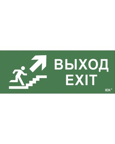Самоклеящаяся этикетка Выход/лестница вверх/фигура (LPC10-1-24-09-VLVVF). Самоклеящаяся этикетка 240х90 мм. IEK в Ростове-на-Дону