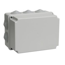 Коробка распаячная КМ41246 190х140х120 открытой проводки IP55 10 гермовводов серая (UKO10-190-140-120-K41-55). Коробка распаячная безгалогенная (HF). IEK