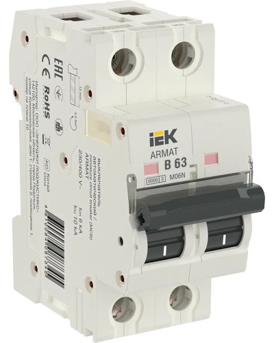 M06N 2P B 63А 6кА ARMAT (AR-M06N-2-B063). Автоматический выключатель. IEK в Ростове-на-Дону
