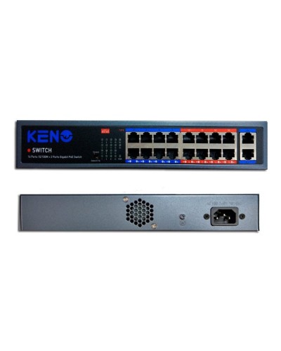 KN-SW1602POE+. Коммутатор с питанием по PoE. KENO в Ростове-на-Дону