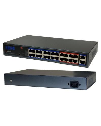 KN-SW2402POE+. Коммутатор с питанием по PoE. KENO в Ростове-на-Дону