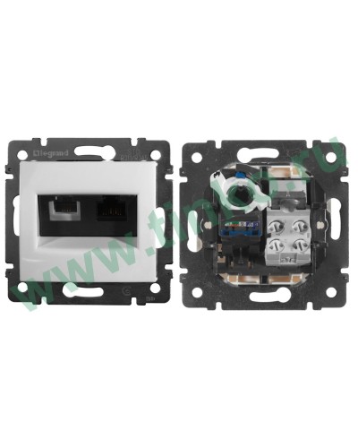 Розетка Valena 2xRJ11+RJ45 Cat.6, белый (770080). Розетка. LegranD в Ростове-на-Дону
