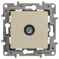 Розетка TV звезда 2дБ, ETIKA, слоновая кость (672351). Розетка. LegranD