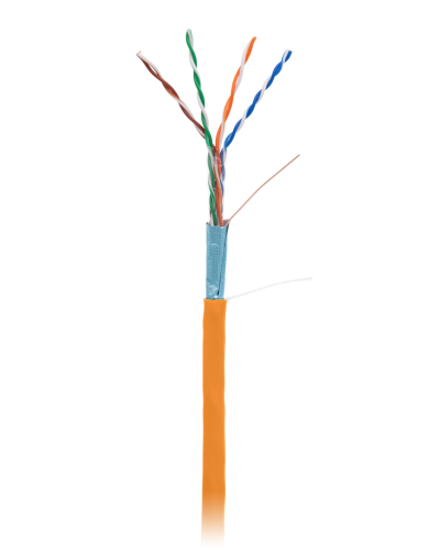 F/UTP 4pair, Cat5e, In, LSZH (EC-UF004-5E-LSZH-OR). Кабель «витая пара» (LAN) для структурированных систем связи. NETLAN в Ростове-на-Дону