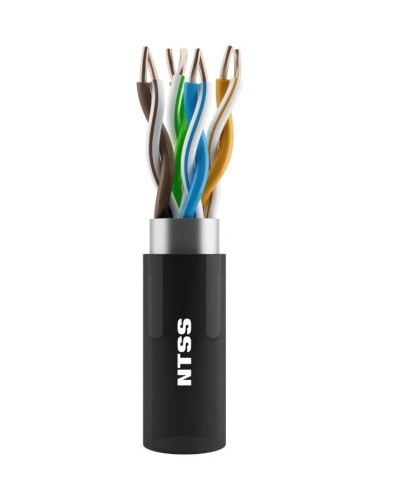 NTSS-OUT-UTP4-5Е-PE-BL кат.5E UTP 4 пары 24AWG PE внешний 305м черный. Кабель «витая пара» (LAN) для структурированных систем связи. NTSS в Ростове-на-Дону