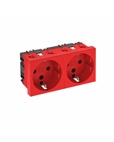 STD-D0 SRO2, (6120028). Розетка 0° двойная 2х2К+З, со шторками, 16А 250В красная. OBO Bettermann в Ростове-на-Дону
