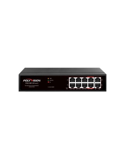 PND-08P-2M v.2. Коммутатор 10-портовый с функцией PoE. Polyvision в Ростове-на-Дону
