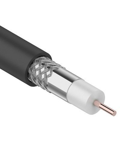 RG-6U, 75 Ом, CCS/Al/Al, 64%, 100 м OUTDOOR. REXANT (01-2202). Кабель коаксиальный радиочастотный. Rexant в Ростове-на-Дону