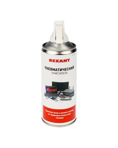 Пневматический очиститель DUST OFF, REXANT, 400 мл, аэрозоль (85-0001): Баллон со сжатым воздухом в Ростове-на-Дону