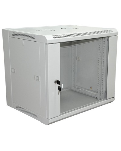 Шкаф телекоммуникационный 19 настенный 12U 600х600х635 мм (ШхГхВ)- передняя дверь стекло, боковые стенки съемные (разобранный) RAL 7035 (04-2222). Шкаф телекоммуникационный 19 настенный 12U. Rexant в Ростове-на-Дону