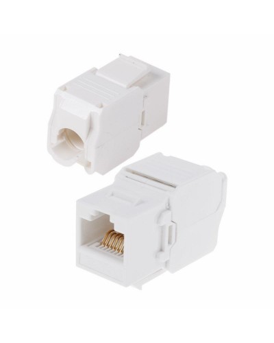 Модуль Keystone Jack RJ-45(8P8C) UTP, CAT 6, тип 180 градусов, самозажимной, белый REXANT (05-1052): Модуль Keystone Jack в Ростове-на-Дону