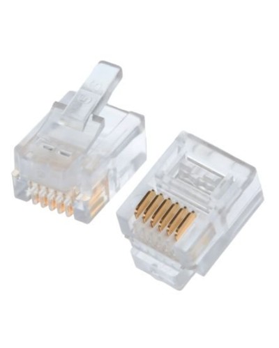 Коннекторы 6P6C (RJ-11) (100шт) (10-0228). Телефонный разъем 6P6C (RJ-11). SUPRLAN в Ростове-на-Дону