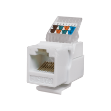 Модуль-вставка Keystone Кат5е, без.инстр.зад, белый UTP (10-0312): Вставка Keystone Jack RJ-45