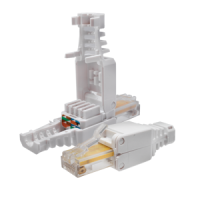 Коннектор 8P8C U/UTP Cat.5e (RJ-45) безинструментальный (10-0218). Разъем RJ-45. SUPRLAN